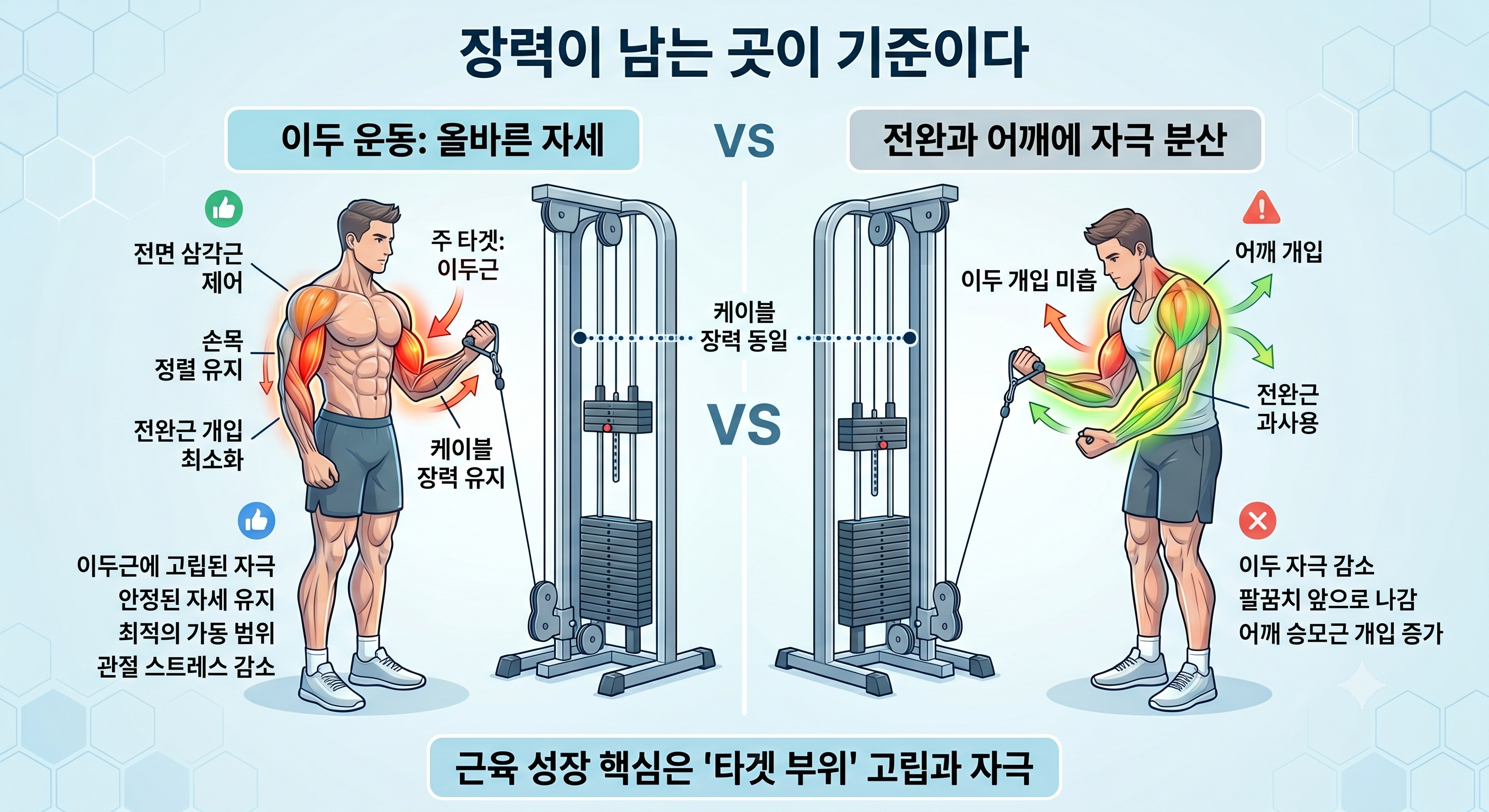 장력이 남는 곳이 기준이다