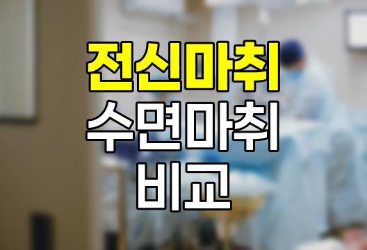 전신마취와 수면마취 비교분석