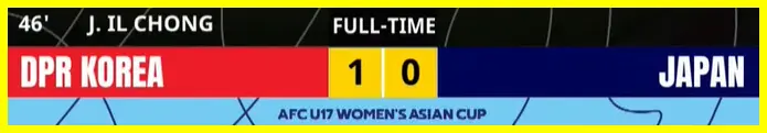 북한 일본 여자 축구 경기 결과