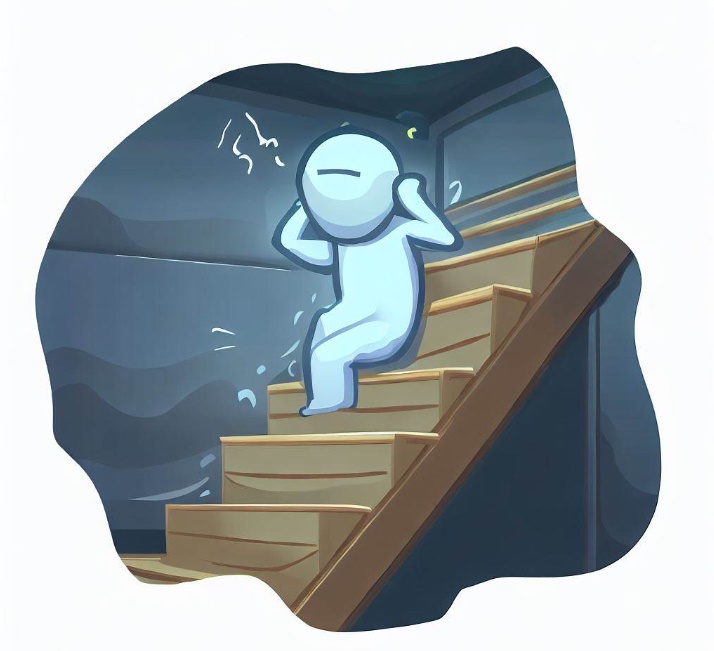 층간소음으로 힘들어하는 아랫층 사람