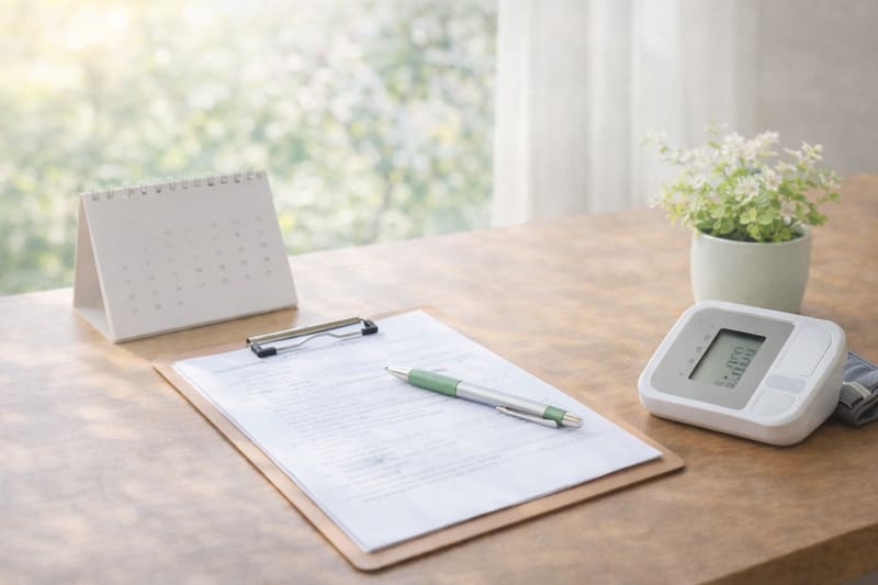 2026년 짝수년 건강검진 안내를 상징하는 정돈된 장면