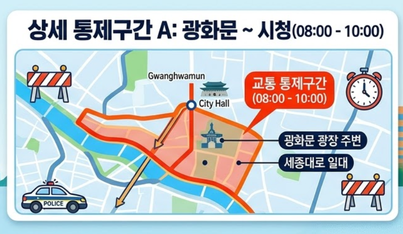 2026- 서울마라톤 -교통통제구간 &middot; 시간 -완벽 -정리-2