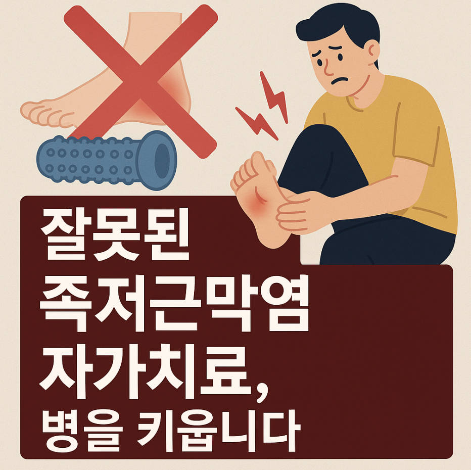 잘못된 족저근막염자가치료, 병을 키웁니다