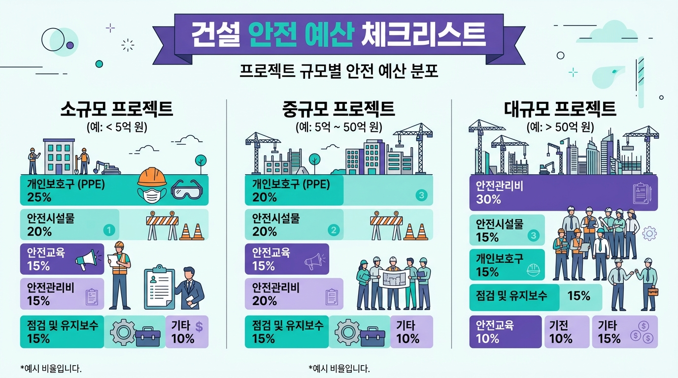 공사 종류·규모별 산안비 요율 체크리스트 시각화