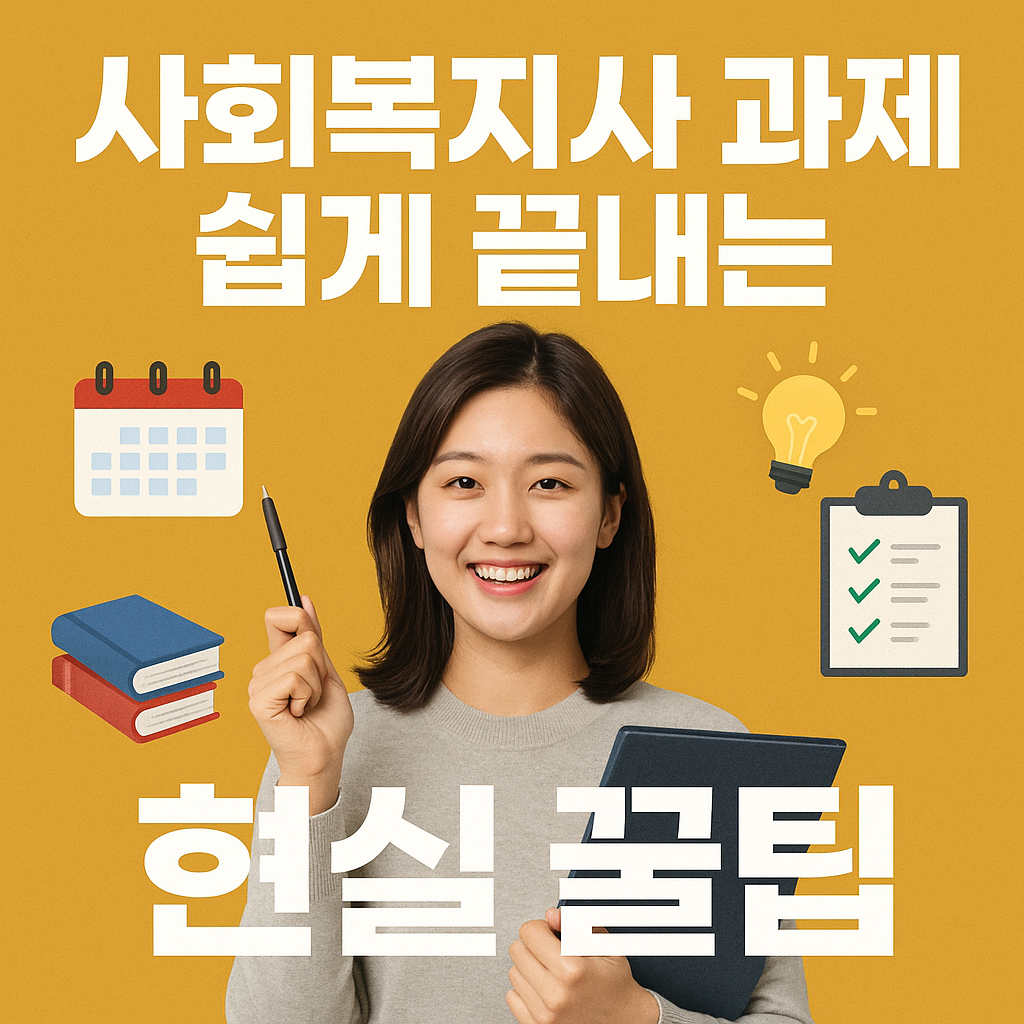 사회복지사 과제를 쉽고 빠르게 끝내는 현실 꿀팁 총정리! 과제 작성 요령, 효율적인 자료 조사법, 보고서 구조화 방법까지 단계별 안내로 2025년 사회복지학 전공자가 꼭 알아야 할 필수 전략을 제공합니다.