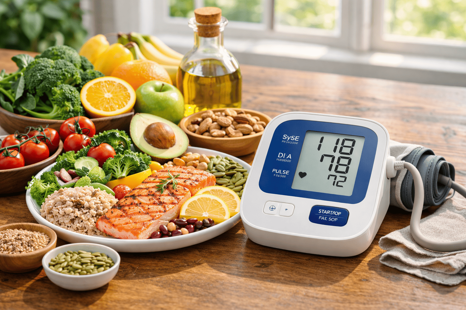 혈압 낮추는 식단 (한국 식단, 지중해 식단, 저염식 비교)