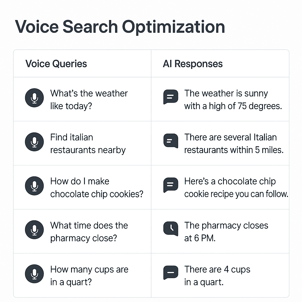 대화형 음성 검색 최적화 인터페이스
