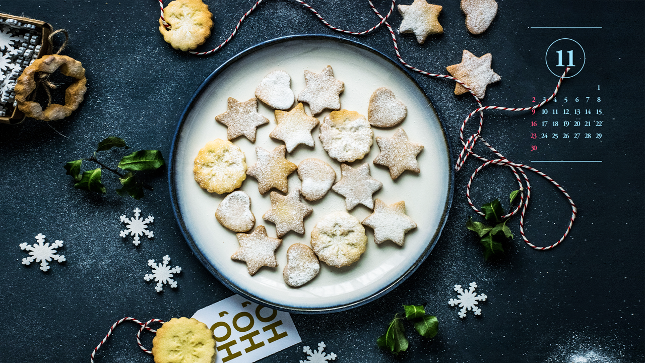 12 별 모양 쿠키 A - 2025년11월 노트북배경화면