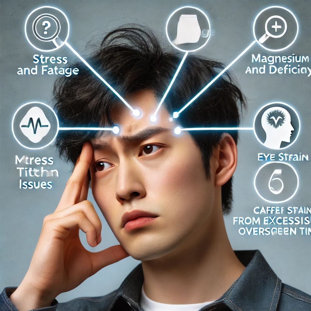 미간 떨림이 의미할 수 있는 신호에 대한 사진