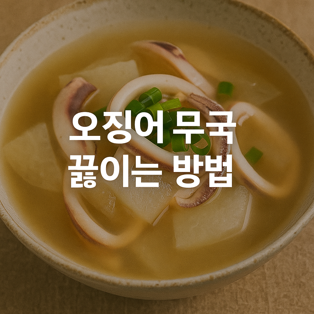 오징어 무국 끓이는 방법