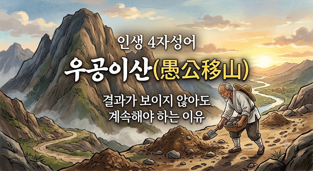 인생 사자성어 우공이산 이미지