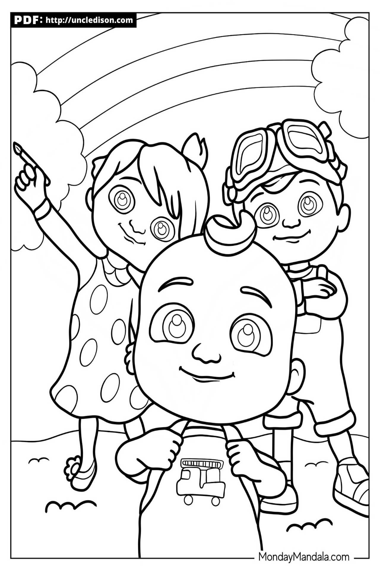 코코멜론 색칠공부 무료도안 cocomelon coloring pages