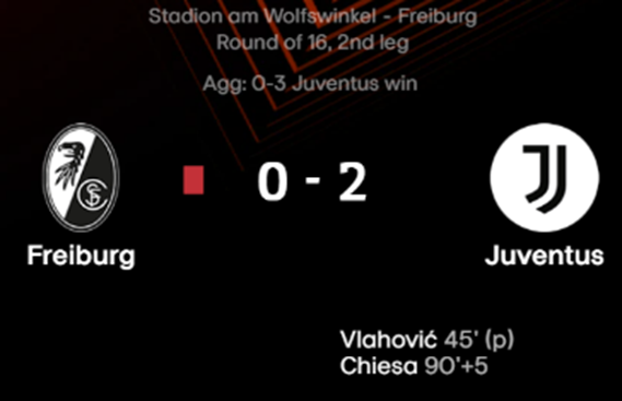 22/23 UEFA 유로파리그 16강 2차전 프라이부르크 대 유벤투스