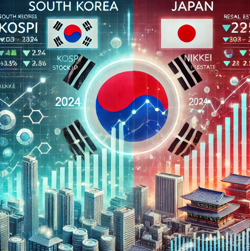 2024년 한일 경제비교 주식 부동산 채권 중심