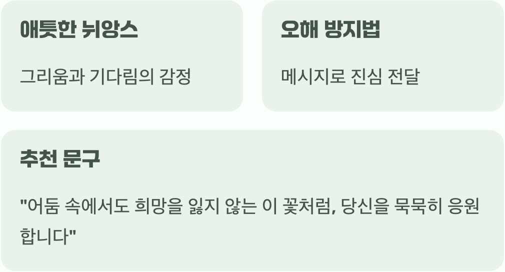 마음을 전하는 신중한 선택