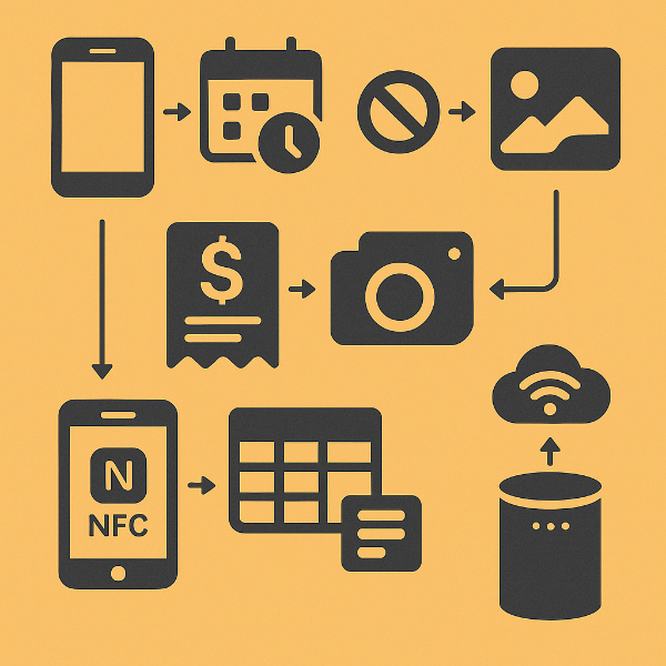 스마트폰 업무 자동화 앱 사진