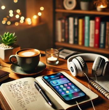 팟 캐스트를 표현하는 이미지