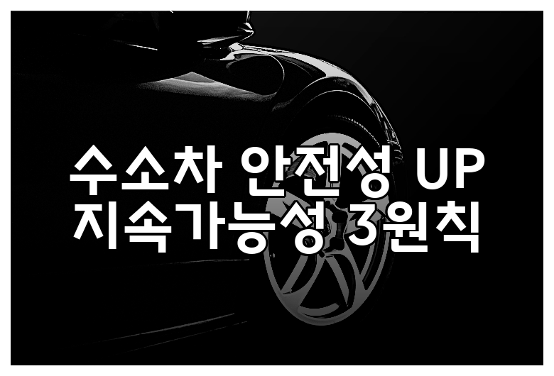 수소차 안전성 UP 지속가능성 3원칙