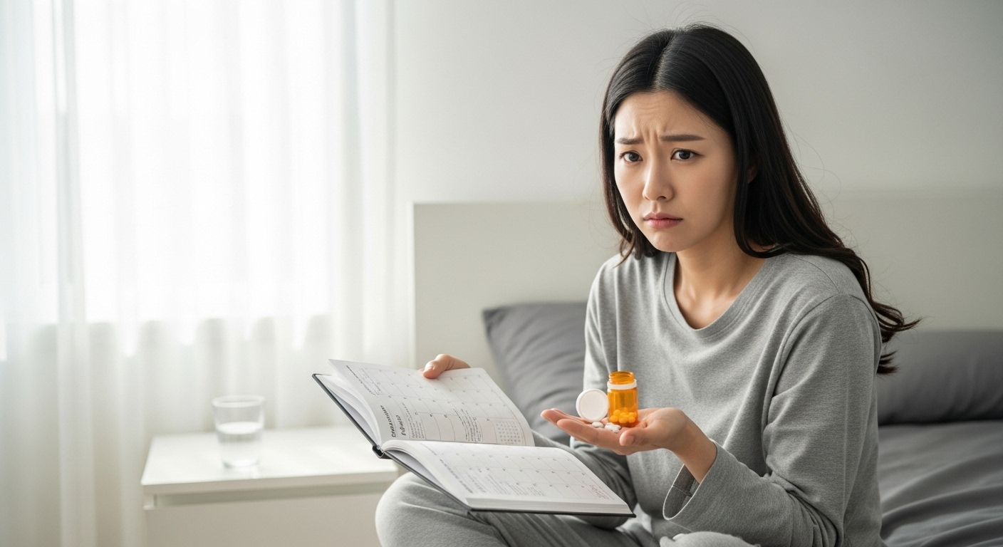 피임약 복용 중 출혈, 생리인가요? 부작용인가요?