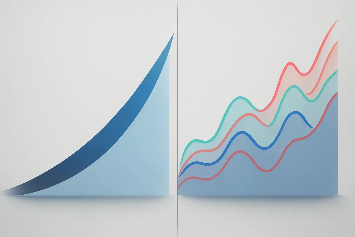 미국과 해외 주식시장의 성과 비교 차트를 보여주는 대표 이미지