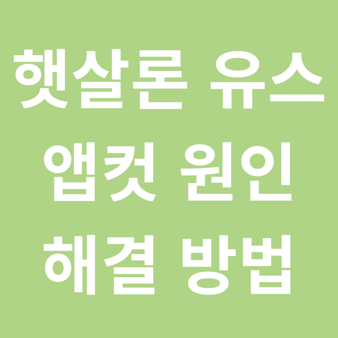 햇살론 유스 앱컷