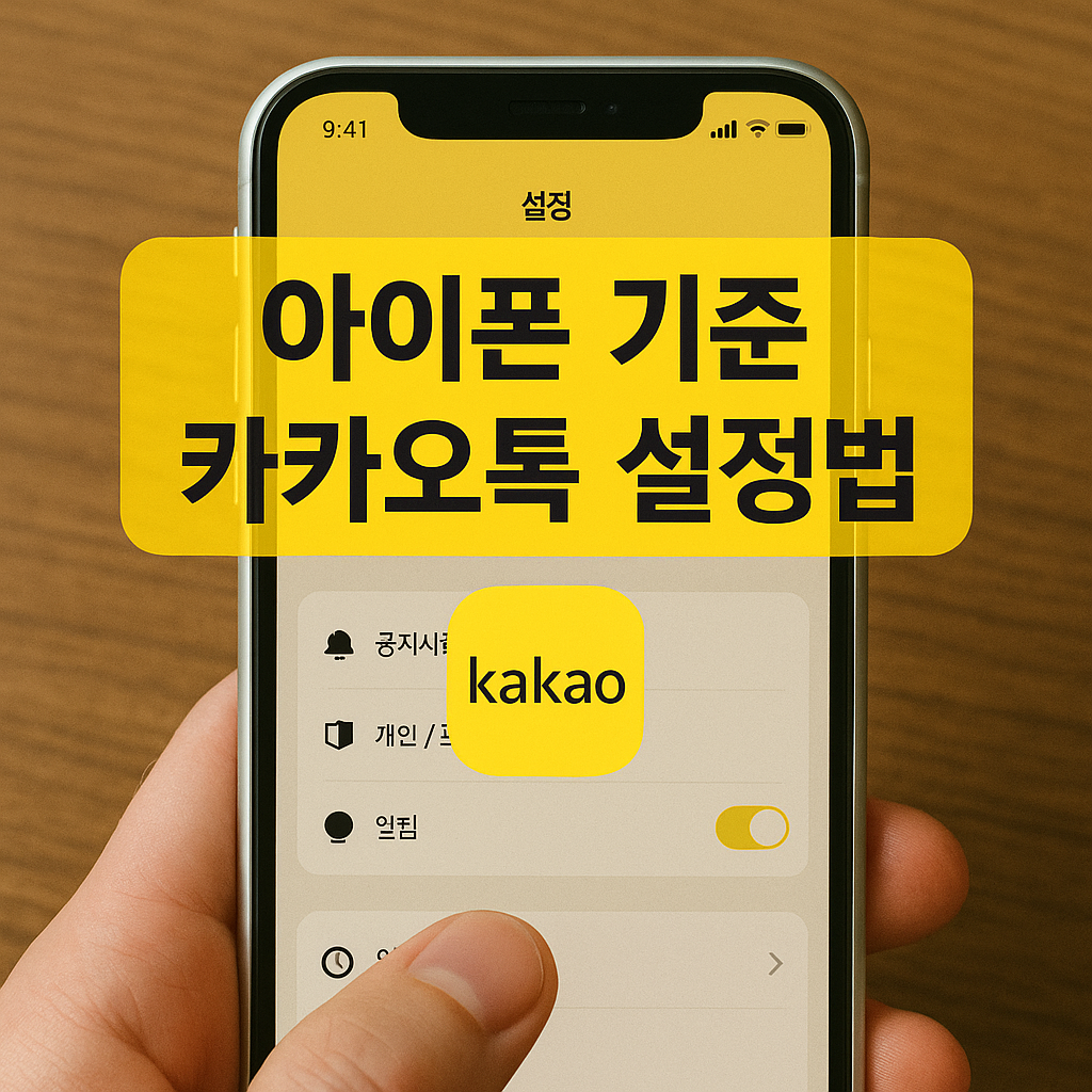 아이폰 기준 카카오톡 설정법