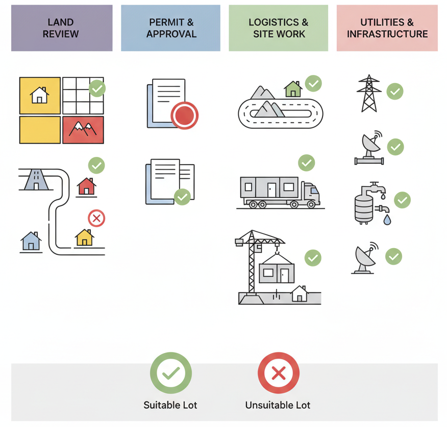 조립식 주택을 위한 토지 고르기 팁