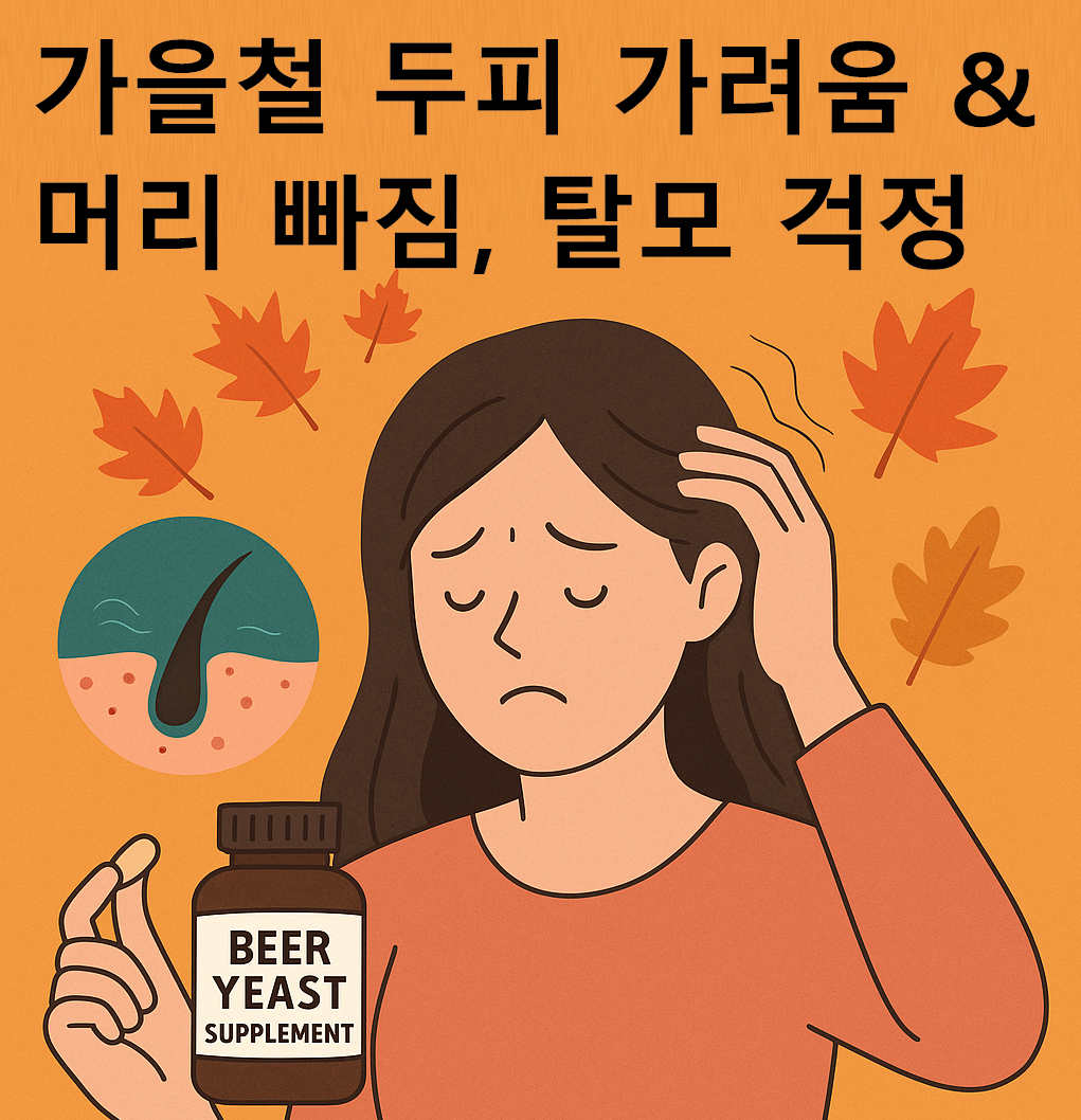 가을철 두피 가려움 &amp; 머리 빠짐, 탈모 걱정될 때 제가 해본 솔루션 (맥주효모 영양제까지!)