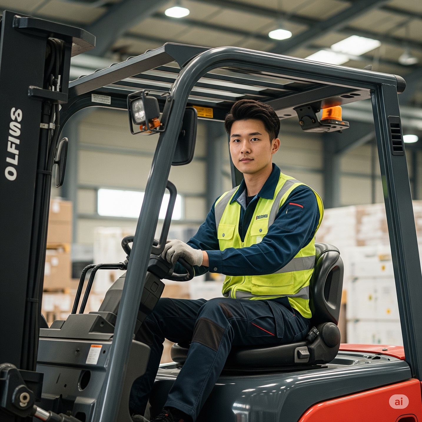 지게차운전하는 모습