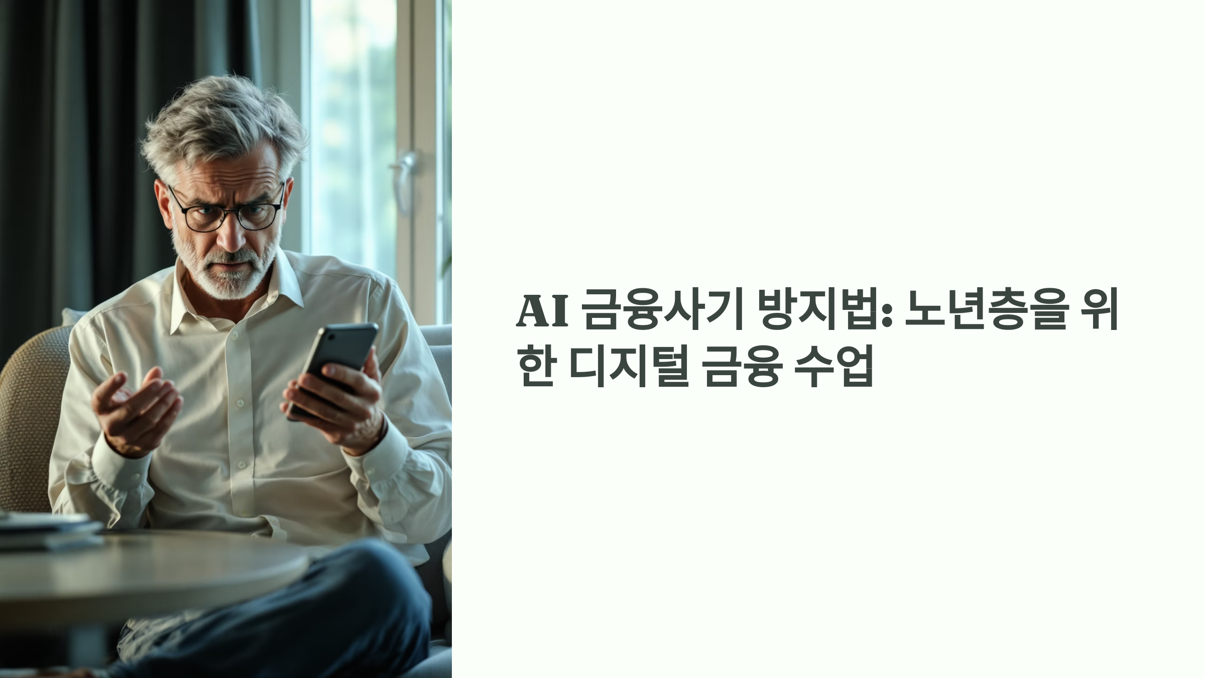 AI 금융사기 방지법, 노년층을 위한 디지털 금융 수업 이미지