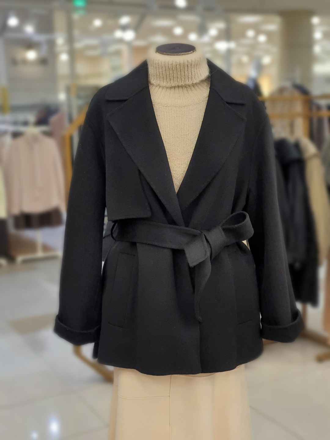 GGPX 핸드메이드 벨티드 하프 모직 자켓 GLDBJK991F019