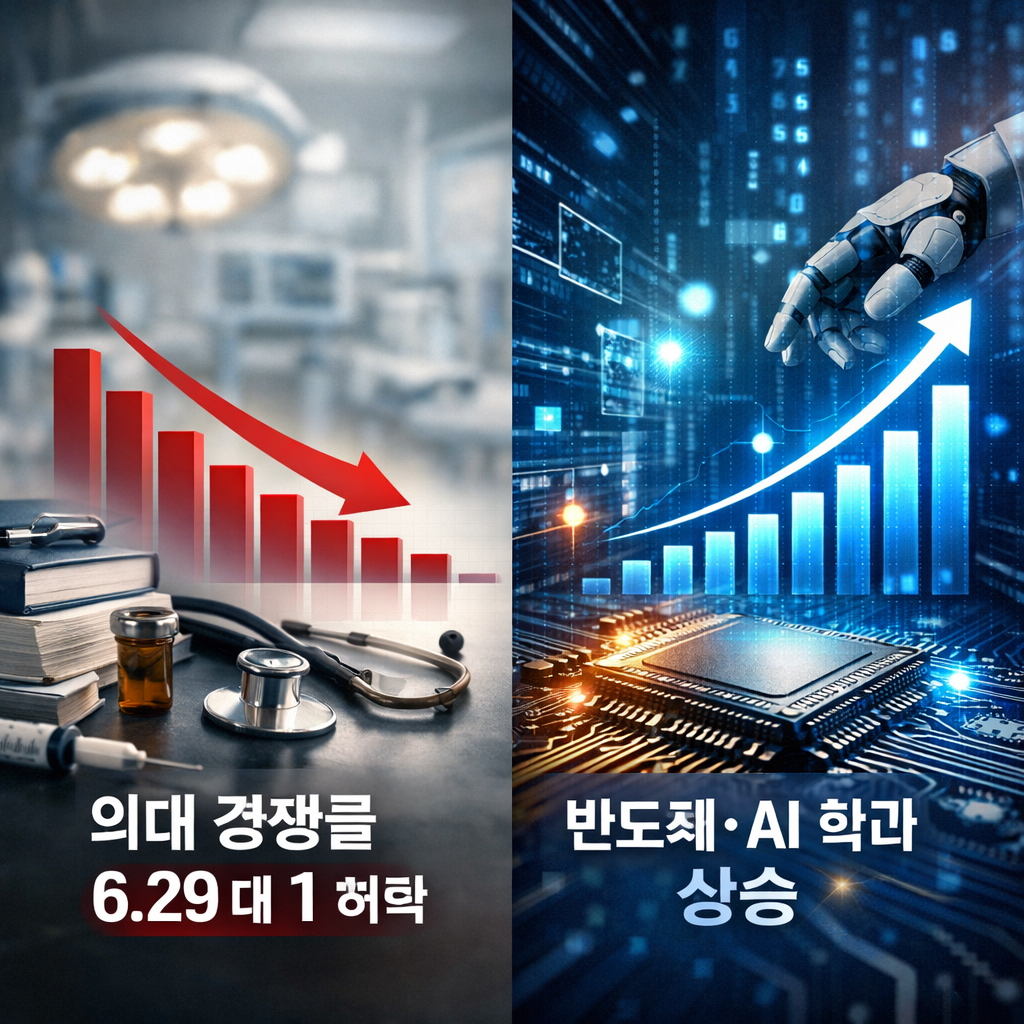 2026 정시 의대 경쟁률, 6.29대1로 하락! 이공계 &lsquo;약진&rsquo; 이유는?