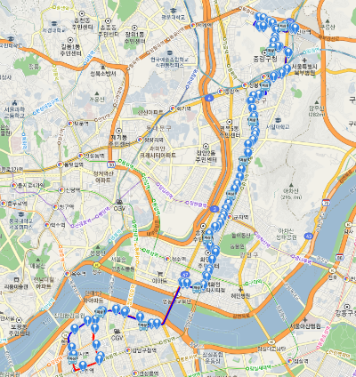 240번버스 노선도