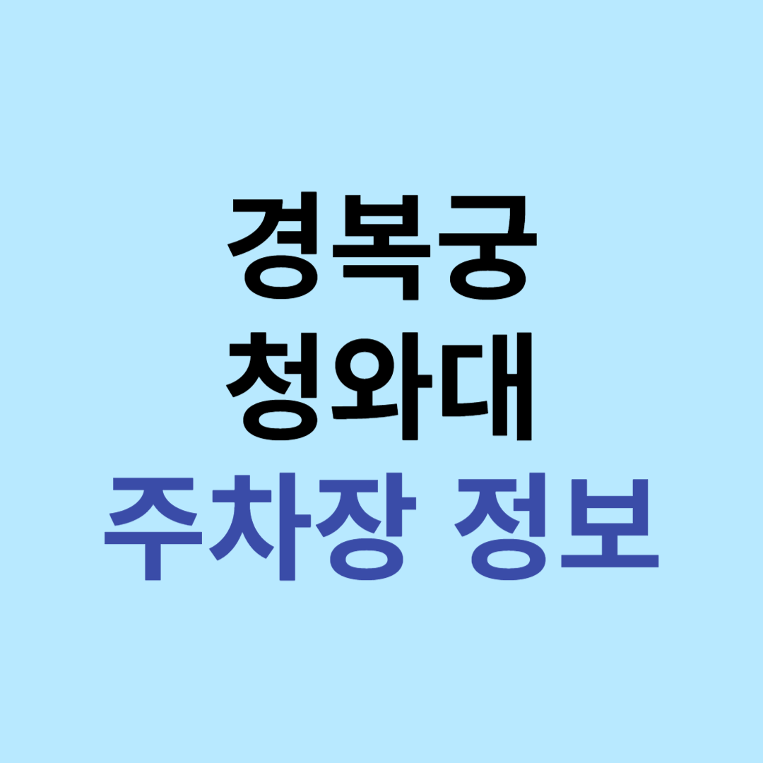 경복궁 청와대 주차장