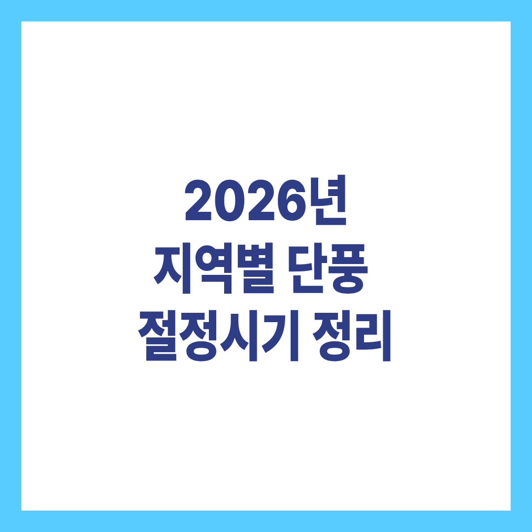 2026 단풍 절정 시기 설악산 속리산 내장산 한라산 지역별 단풍 예상 날짜 총정리