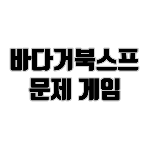 바다거북스프 문제 게임이란?