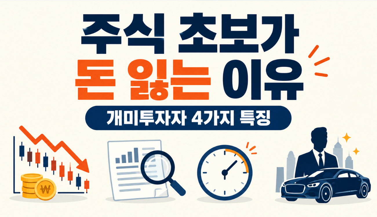 주식 초보가 돈 잃는 이유, 개미투자자 4가지 특징