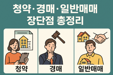 청약, 경매, 일반매매 장단점 총정리