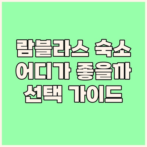 람블라스 거리 숙소 고민 끝 시타딘 ..