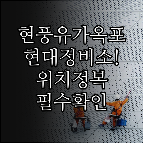 현풍 유가 옥포 지역 현대자동차 정비..