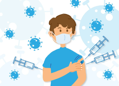 마스크쓴 남자 주사