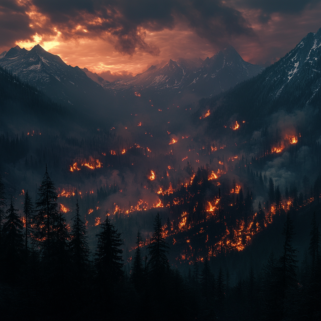 숲에서 불이나는 꿈 해몽