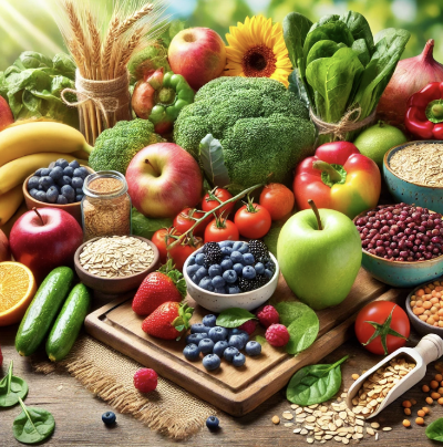 식이섬유가 풍부한 음식 관련 이미지