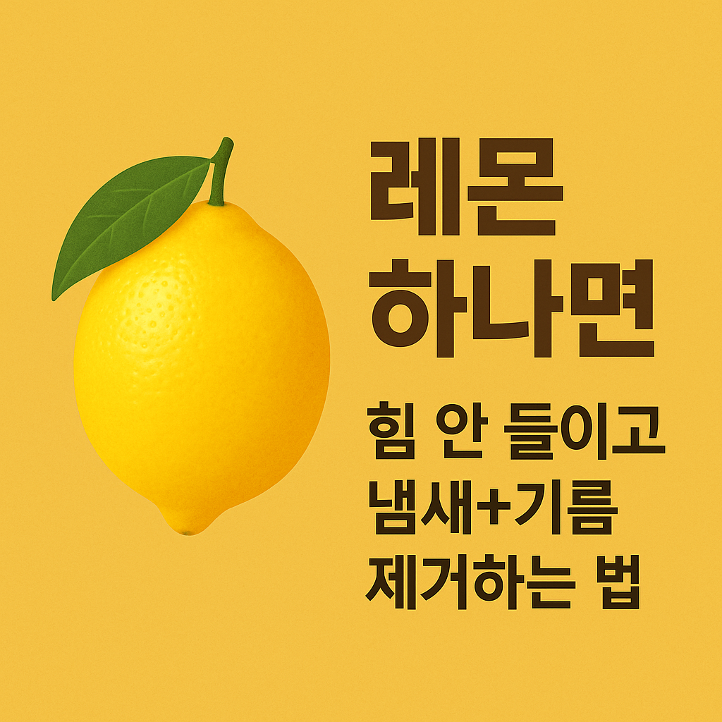 레몬 하나로 전자레인지 기름때 제거