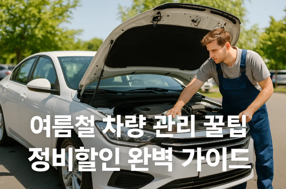 여름철 차량 관리 꿀팁 정비할인 완벽 가이드