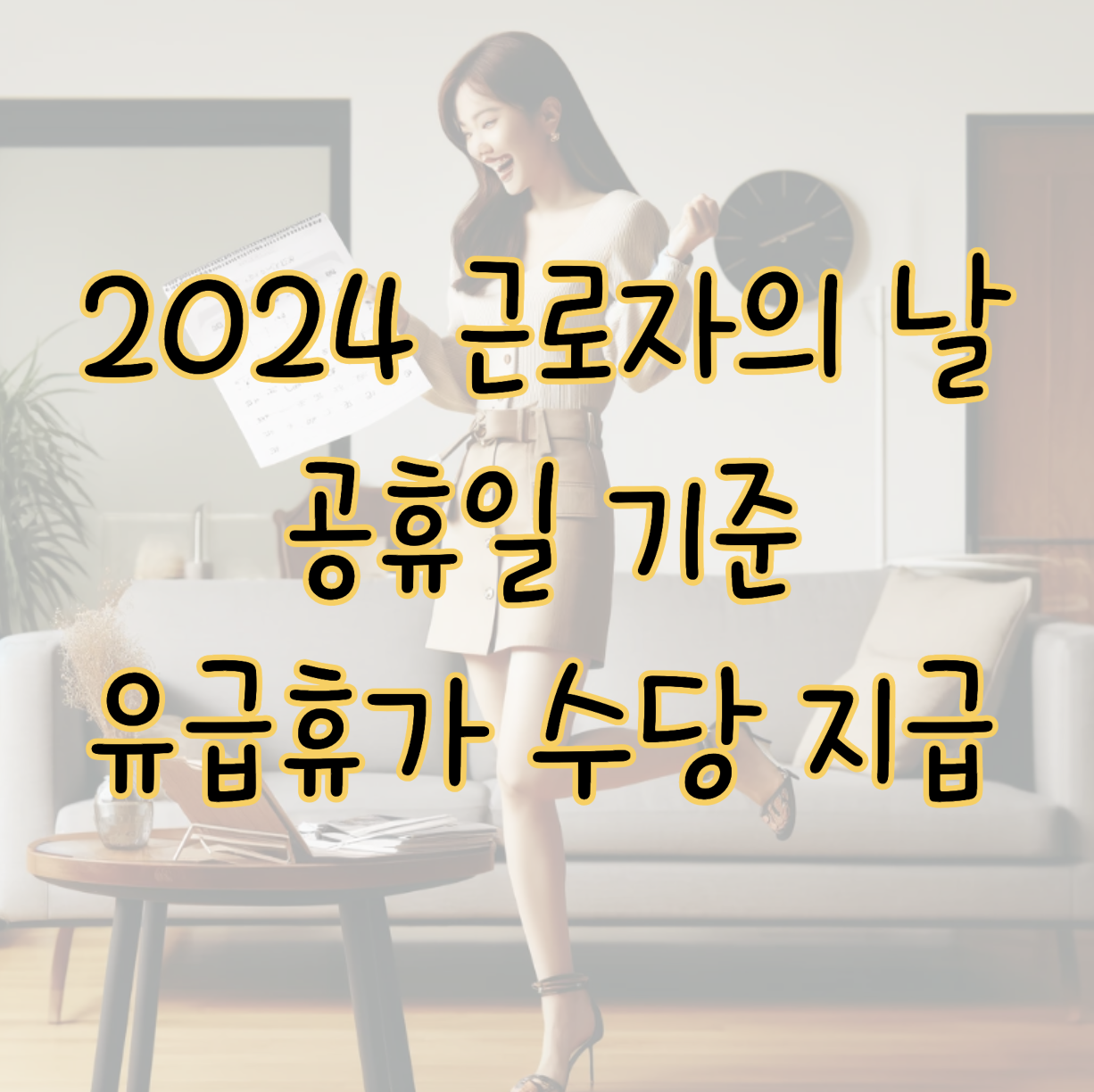 2024 근로자의 날 공휴일 기준 유급휴가 수당 지급 얼마나 될까? 표지