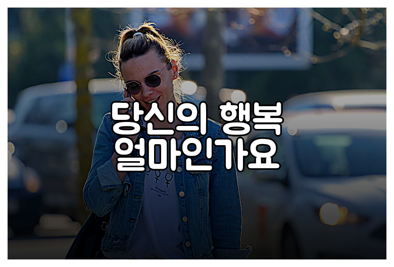 당신의 행복 얼마인가요