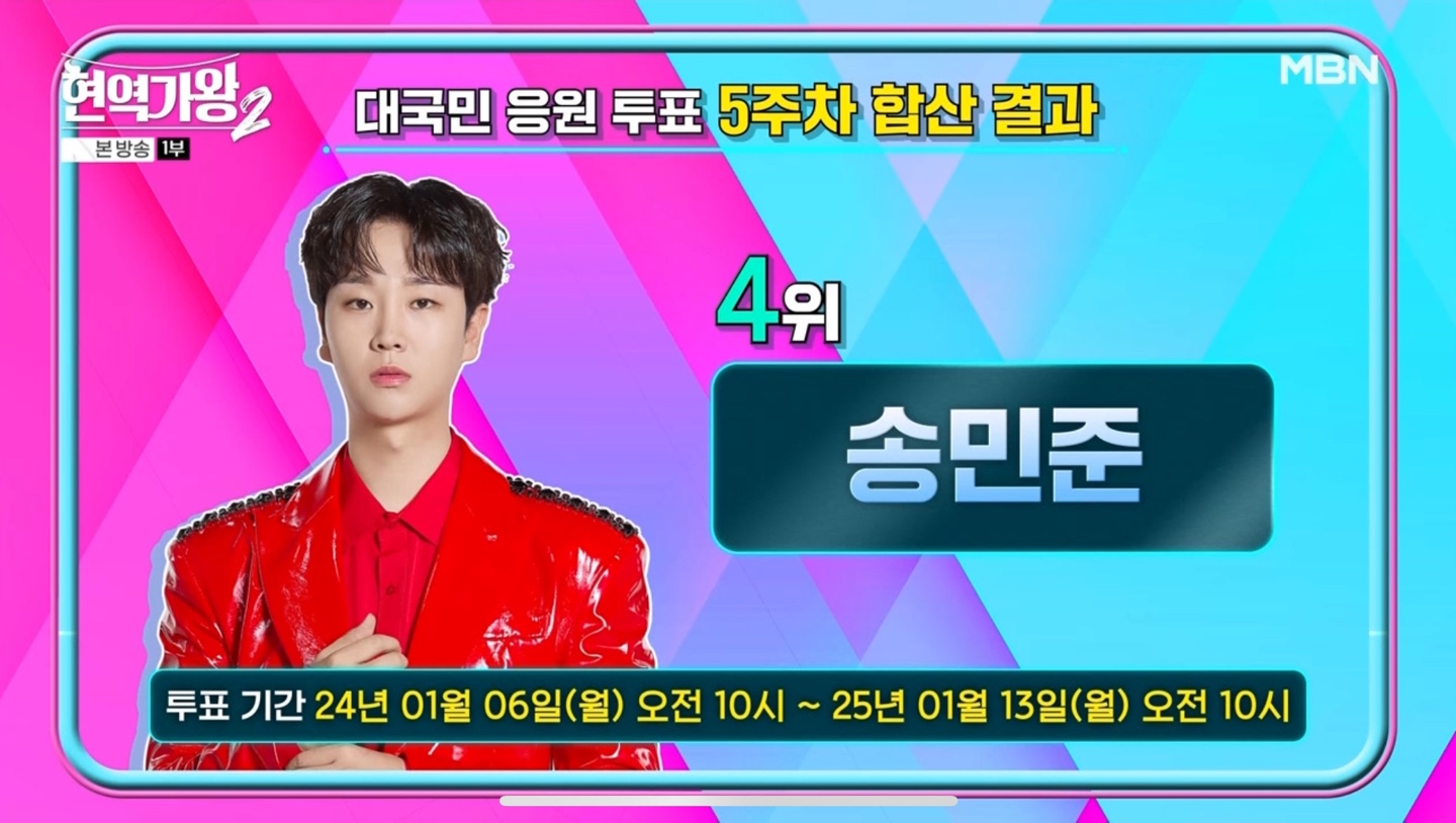 현역가왕2 대국민 응원투표 5주차 결과