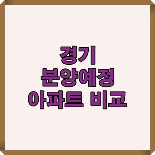 2025년 경기 아파트 분양예정 입지·시기·특징을 한눈에 볼 수 있는 대표 썸네일 이미지로, 실수요자 중심의 청약 전략 가이드.