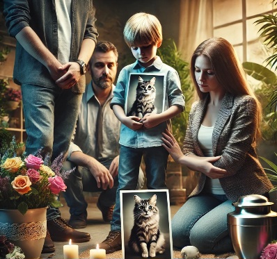 고양이 장례식 사진